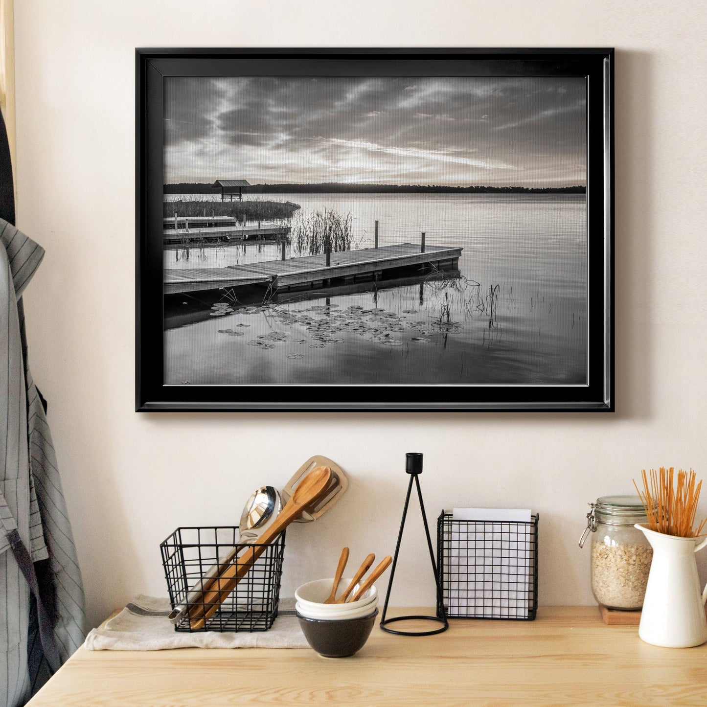 Soft Summer Sunrise - Modern Framed Canvas Print
