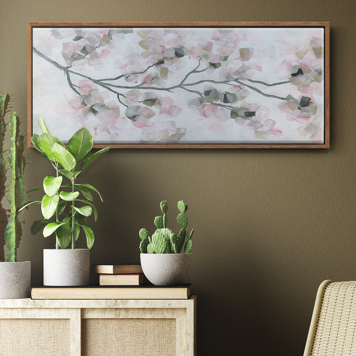 Cherry Blossoms - Floater Framed Canvas Print