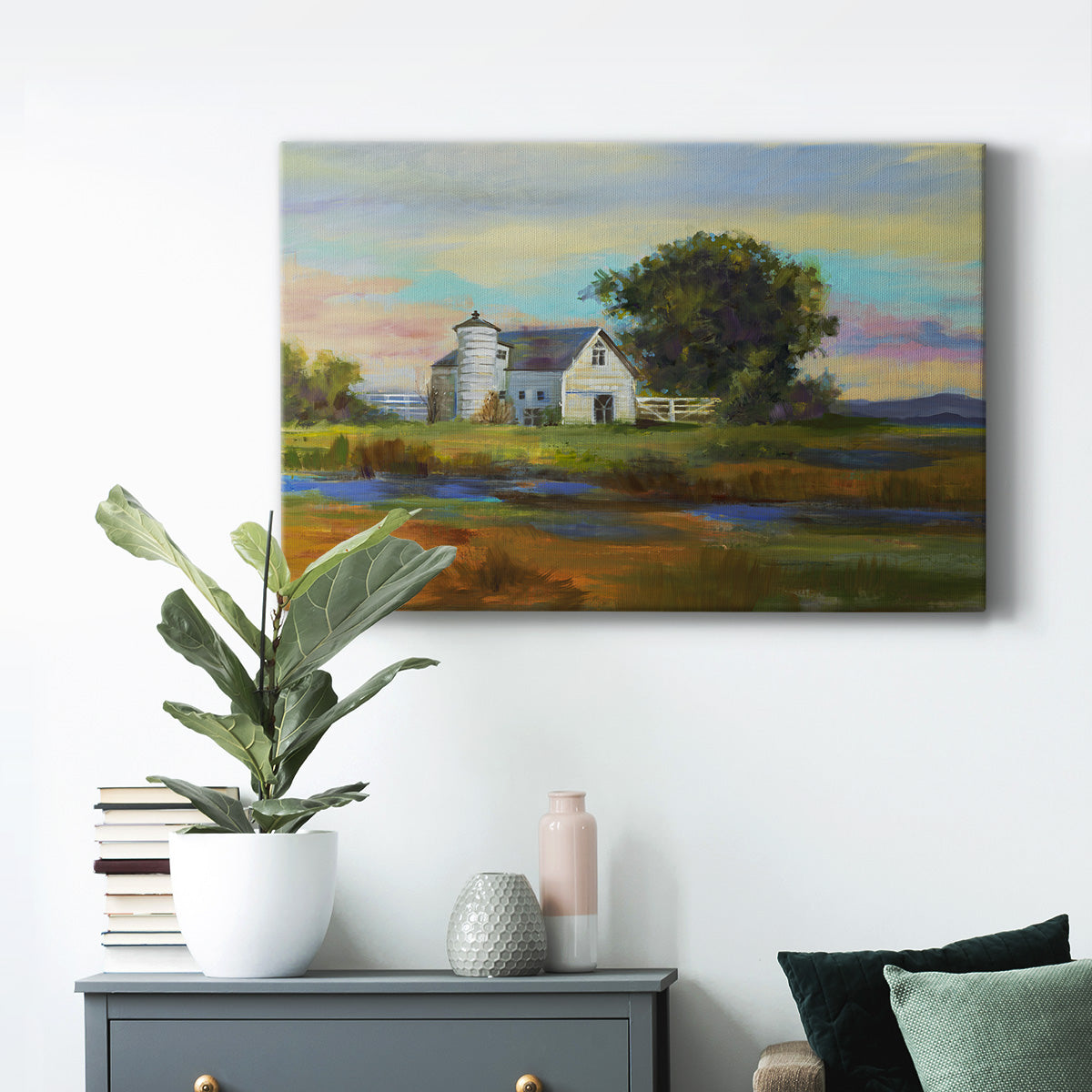 Down By The Barn Premium Gallery Wrapped Canvas - Ready to Hang