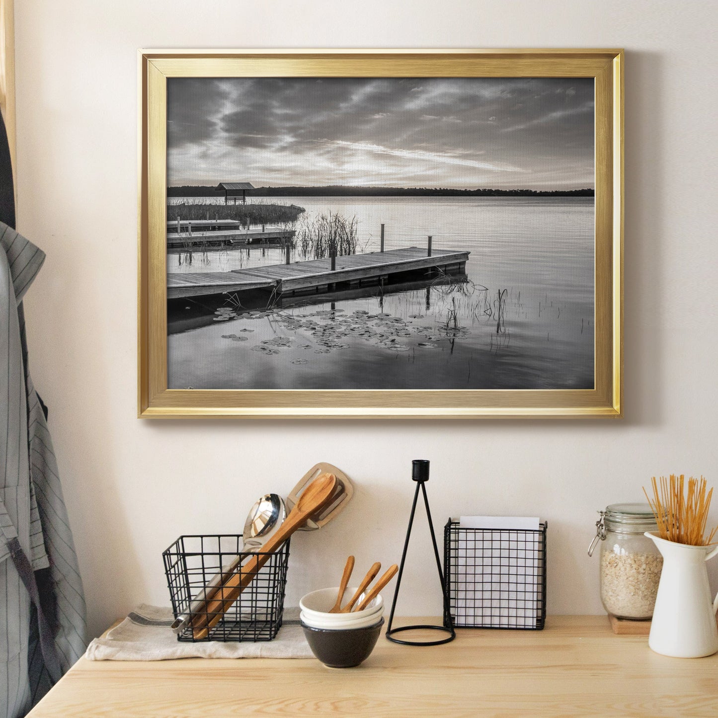 Soft Summer Sunrise - Modern Framed Canvas Print
