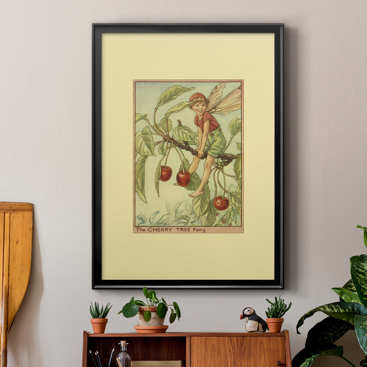 The Cherry Tree Fairy - Modern Framed Canvas Print