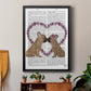 French Kiss and Flower Heart - Modern Framed Canvas Print