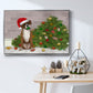 Christmas Boxer and Broken Christmas Tree - Framed Gallery Wrapped Canvas in Floating Frame