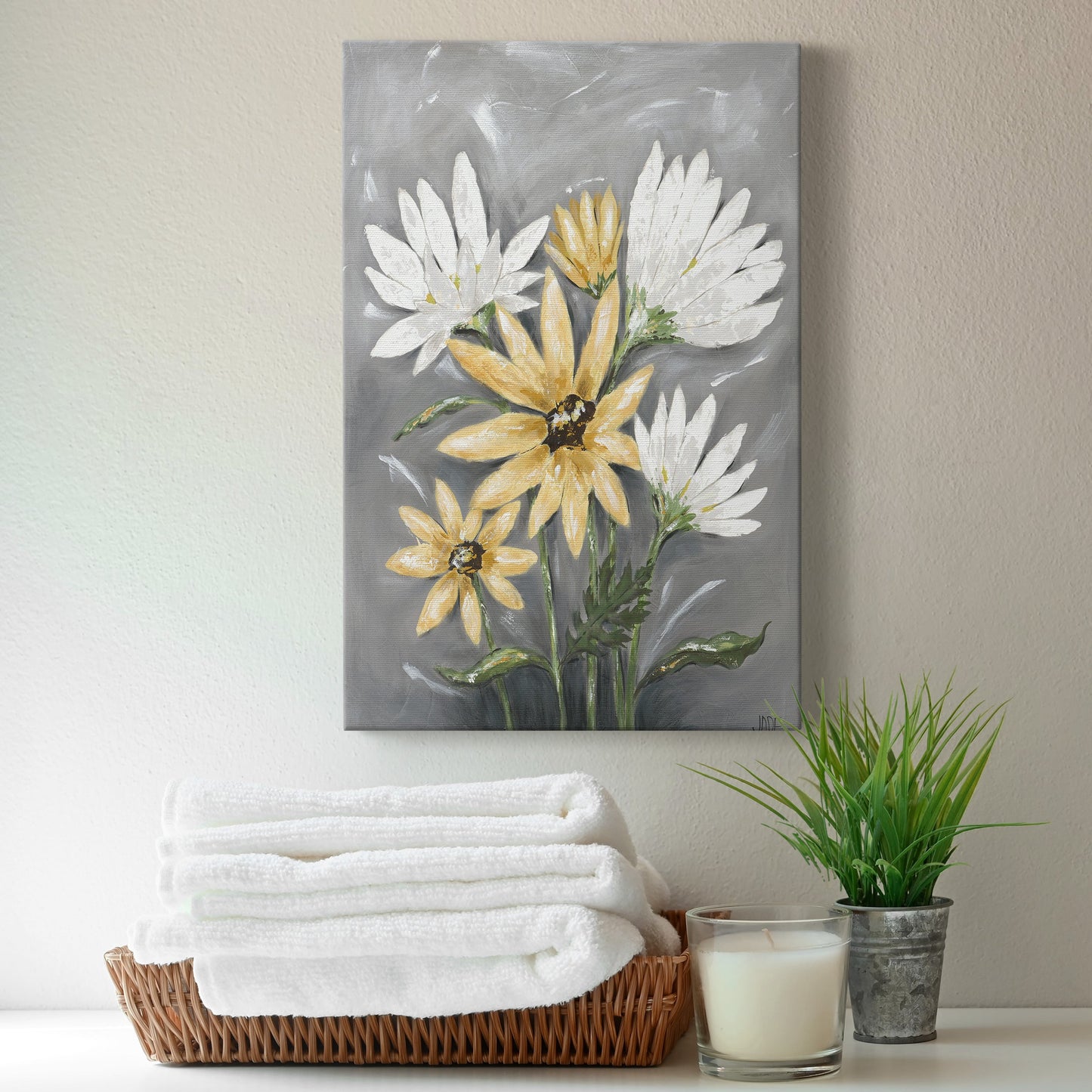 Summer Daisies I Premium Gallery Wrapped Canvas - Ready to Hang