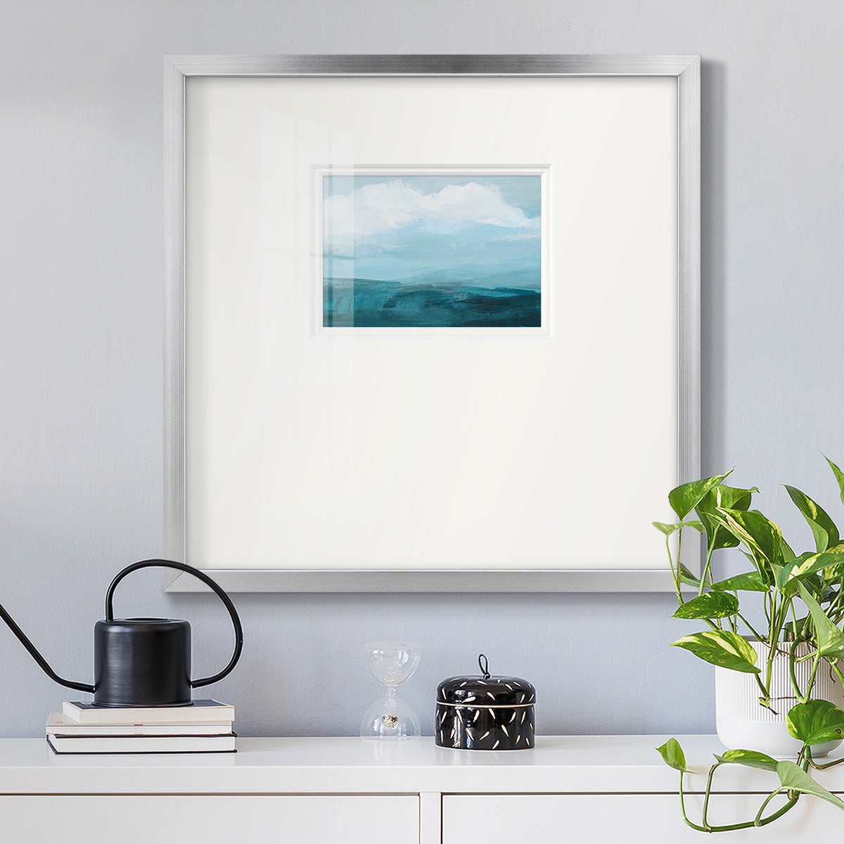 Azure Rising II Premium Framed Print Double Matboard