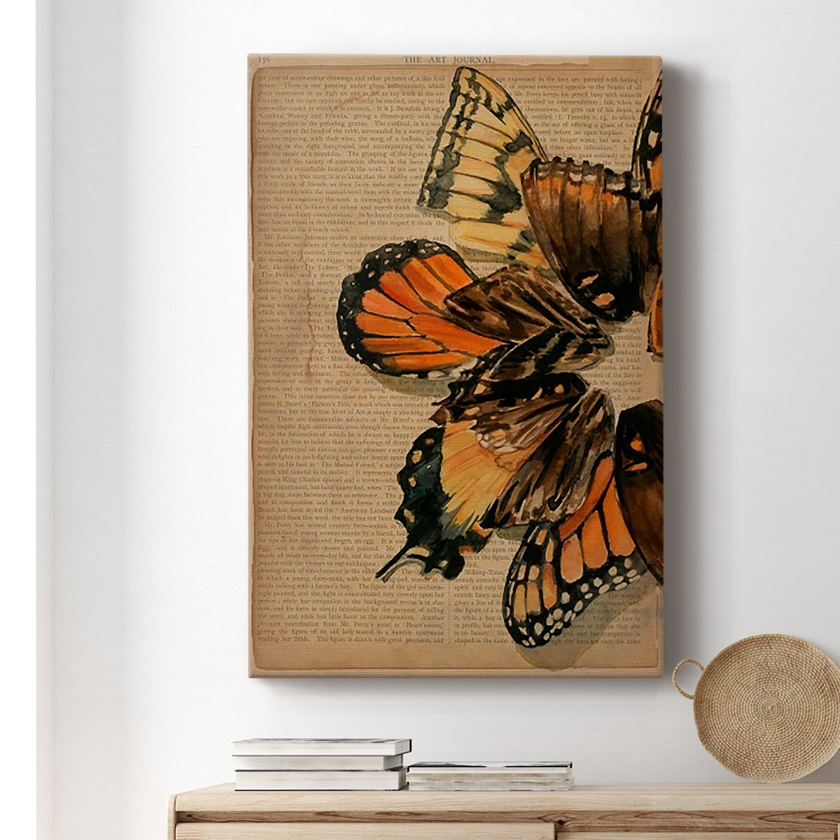 Winged Wreath II Premium Gallery Wrapped Canvas - Ready to Hang