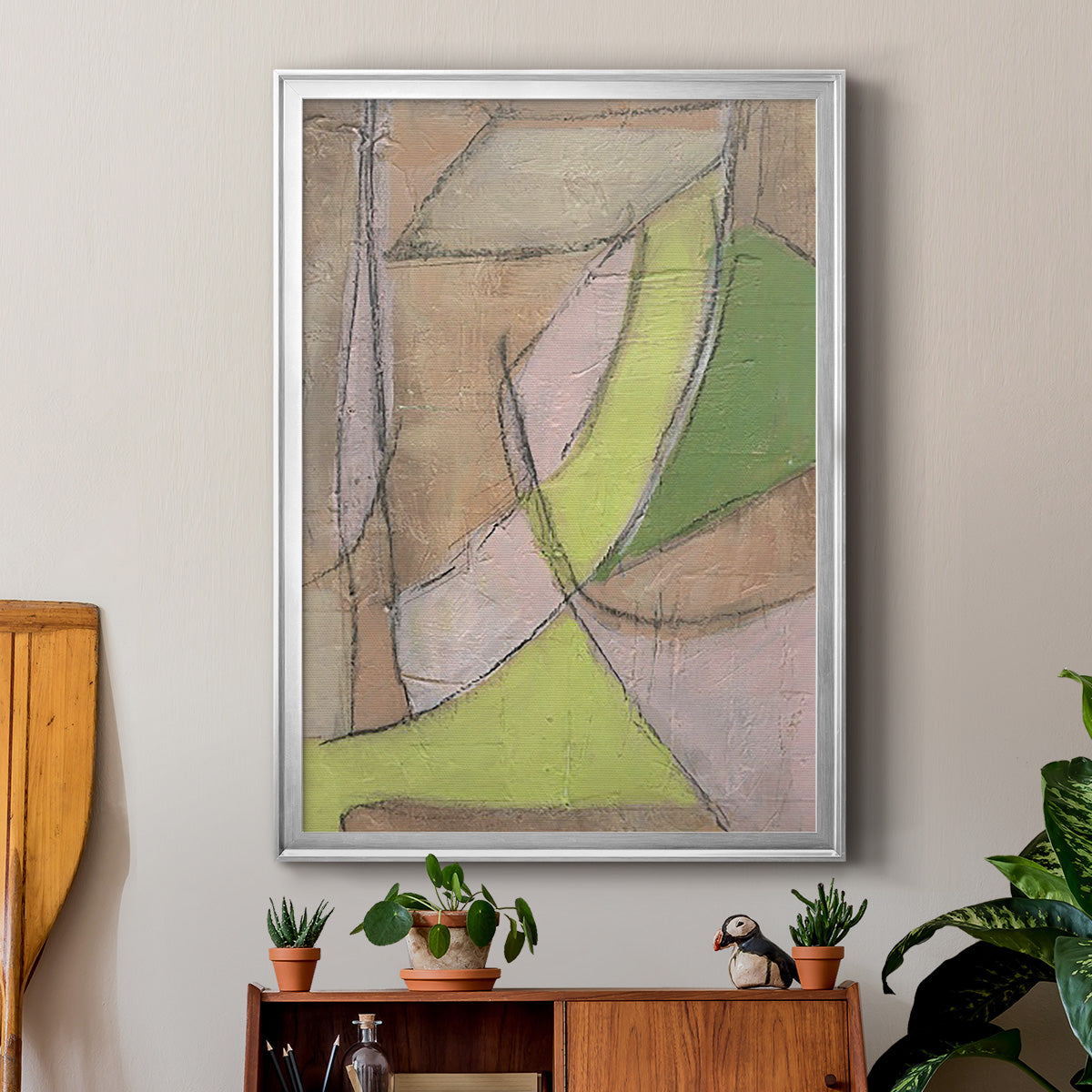 Many Layers II - Modern Framed Canvas Print