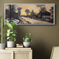 Road at Louveciennes, Melting Snow, Sunset, 1870 - Floater Framed Canvas Print