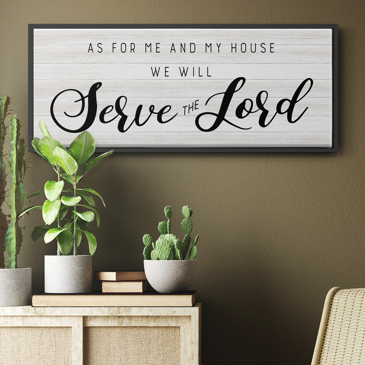 Serve the Lord - Floater Framed Canvas Print