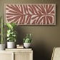 Terra Cotta Block Palms IV - Floater Framed Canvas Print