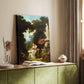 Canvas art print of a Romantic outdoor setting with figures and soft color styled in a home decor setting.