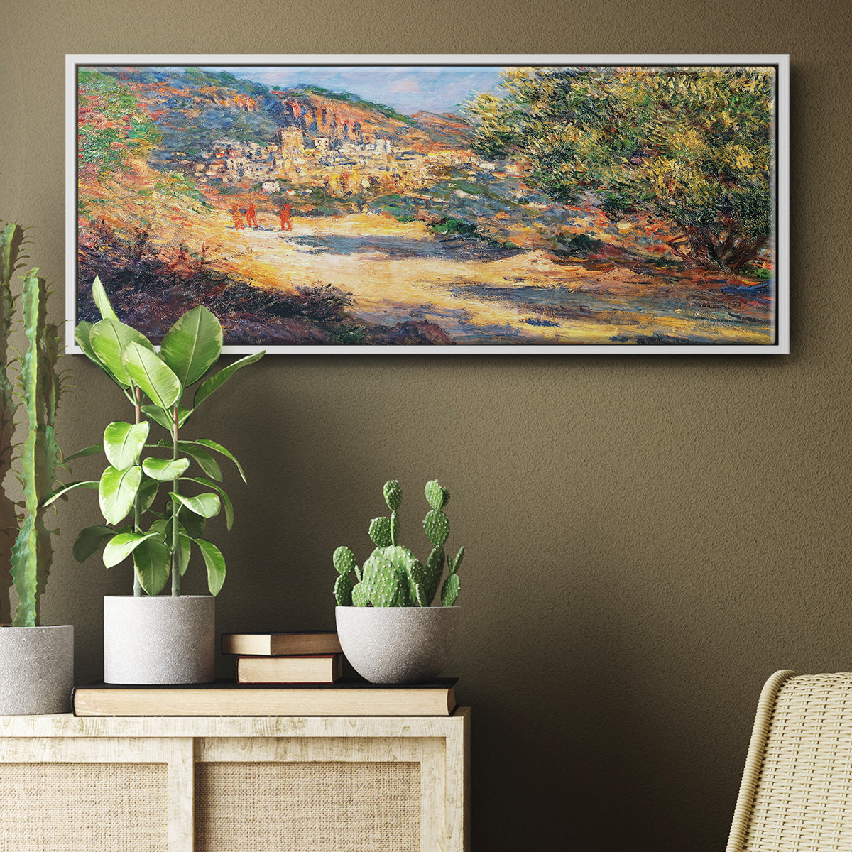 The Road to Monte Carlo, 1883 - Floater Framed Canvas Print