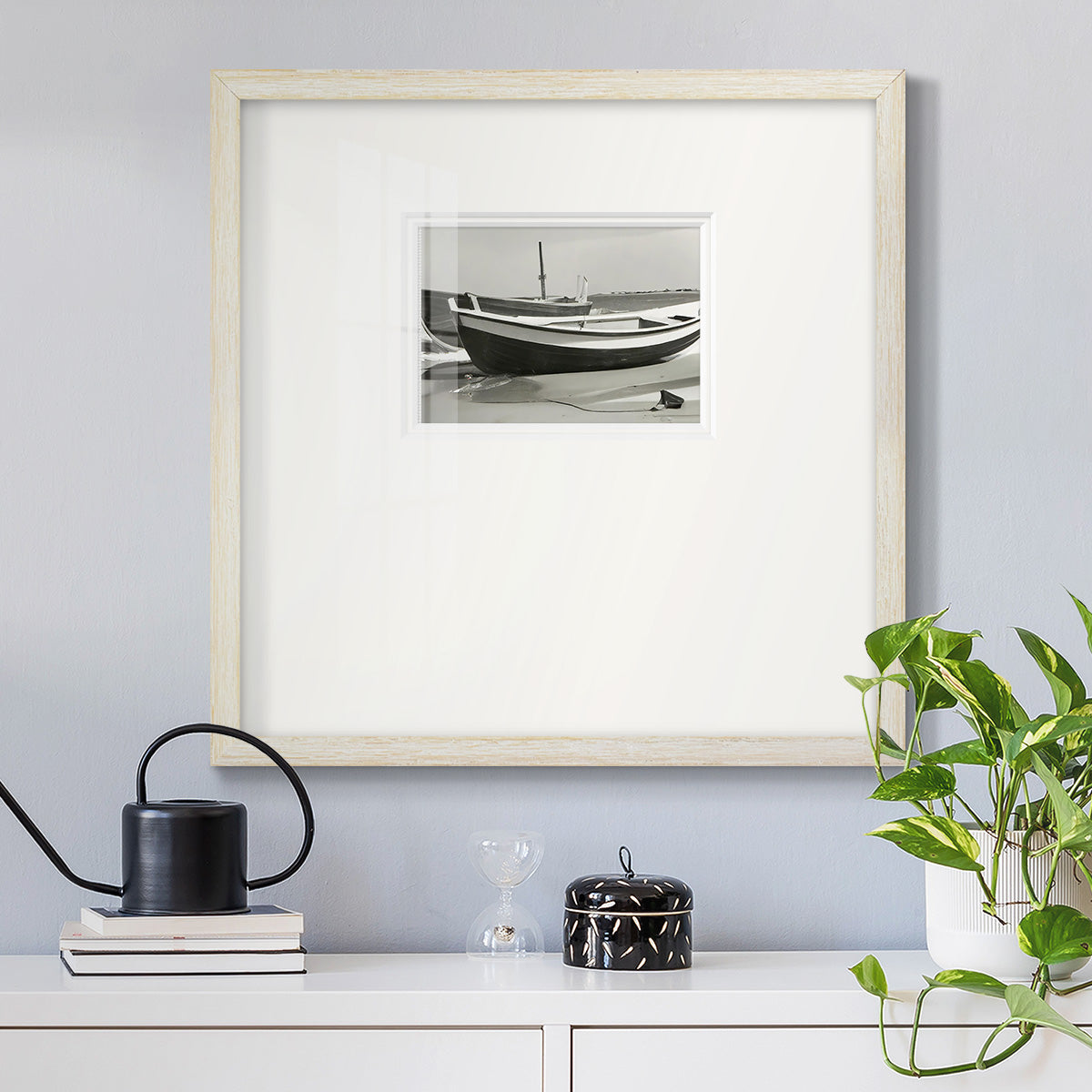 Vintage Rowboat I Premium Framed Print Double Matboard