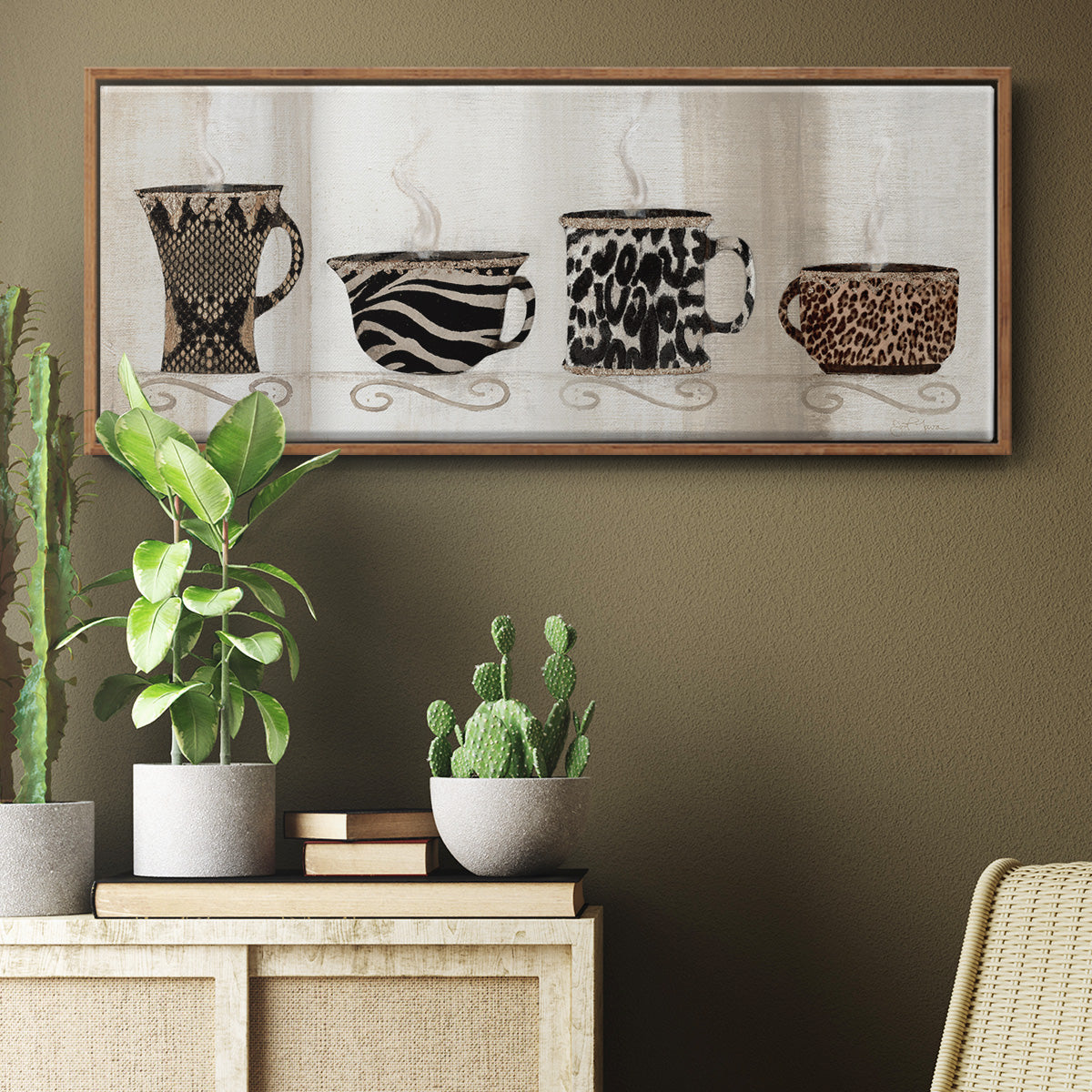 Coffee Skins II - Floater Framed Canvas Print