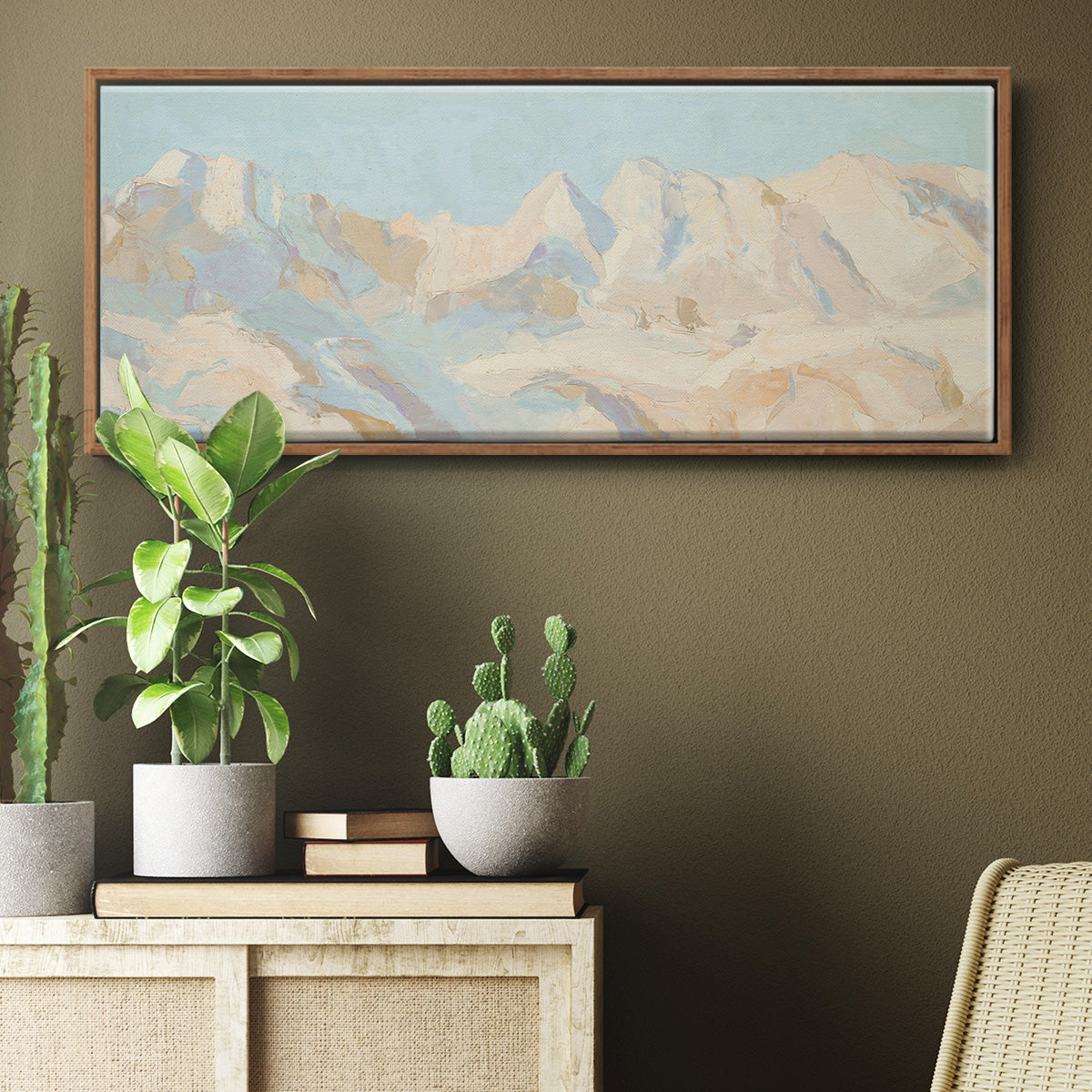 Mountain Scape - Floater Framed Canvas Print