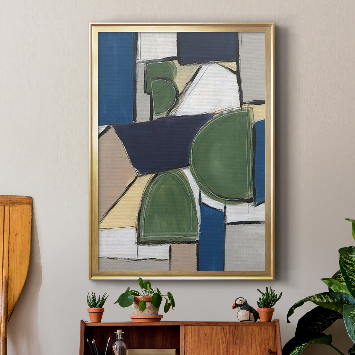 Spatial Mix II - Modern Framed Canvas Print