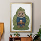 Latte Owl in Sweater - Modern Framed Canvas Print