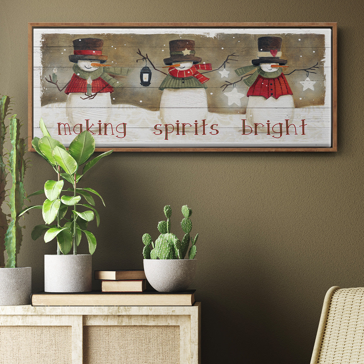 Making Spirits Bright - Floater Framed Canvas Print