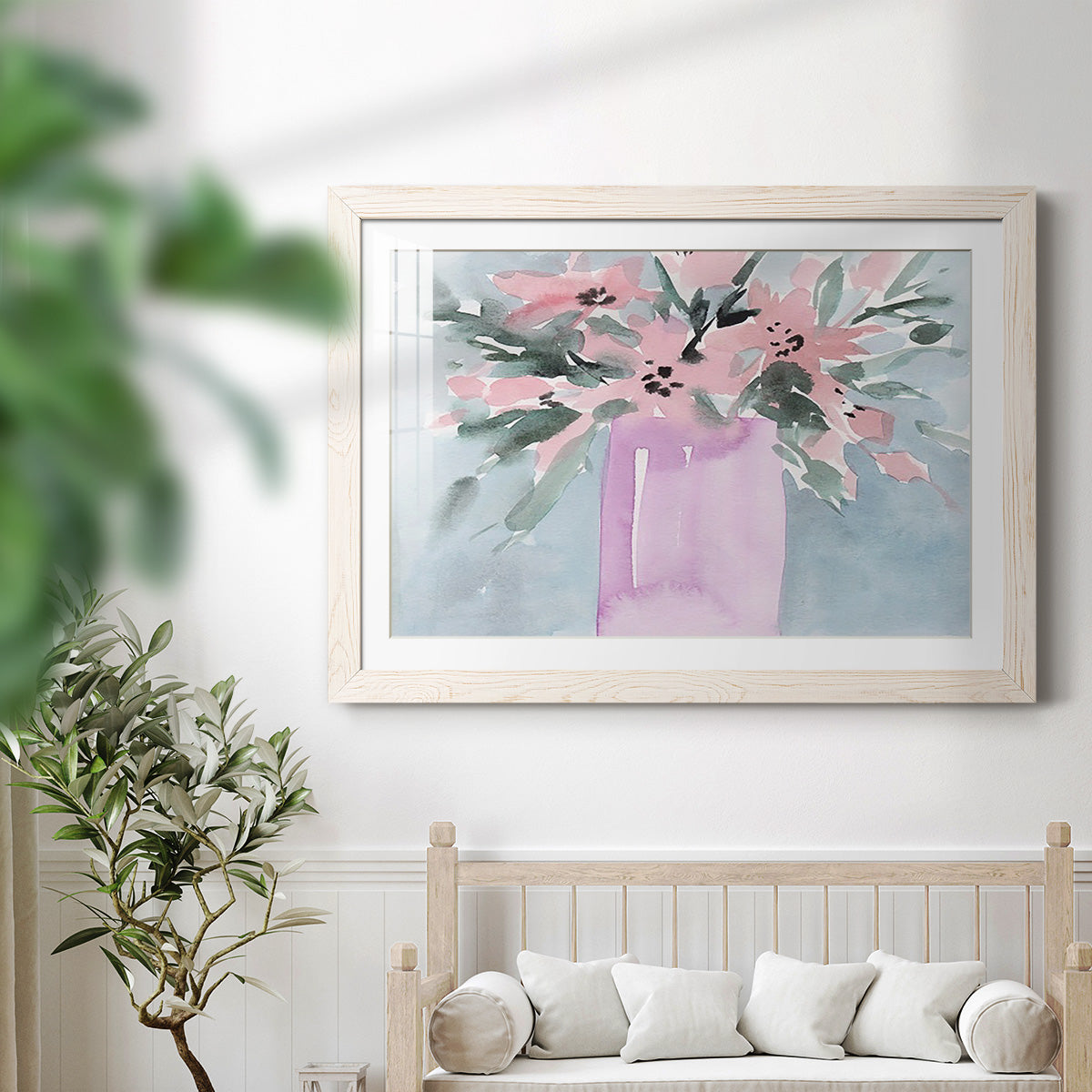 Broken Flowers I - Barnwood Framed Art Print