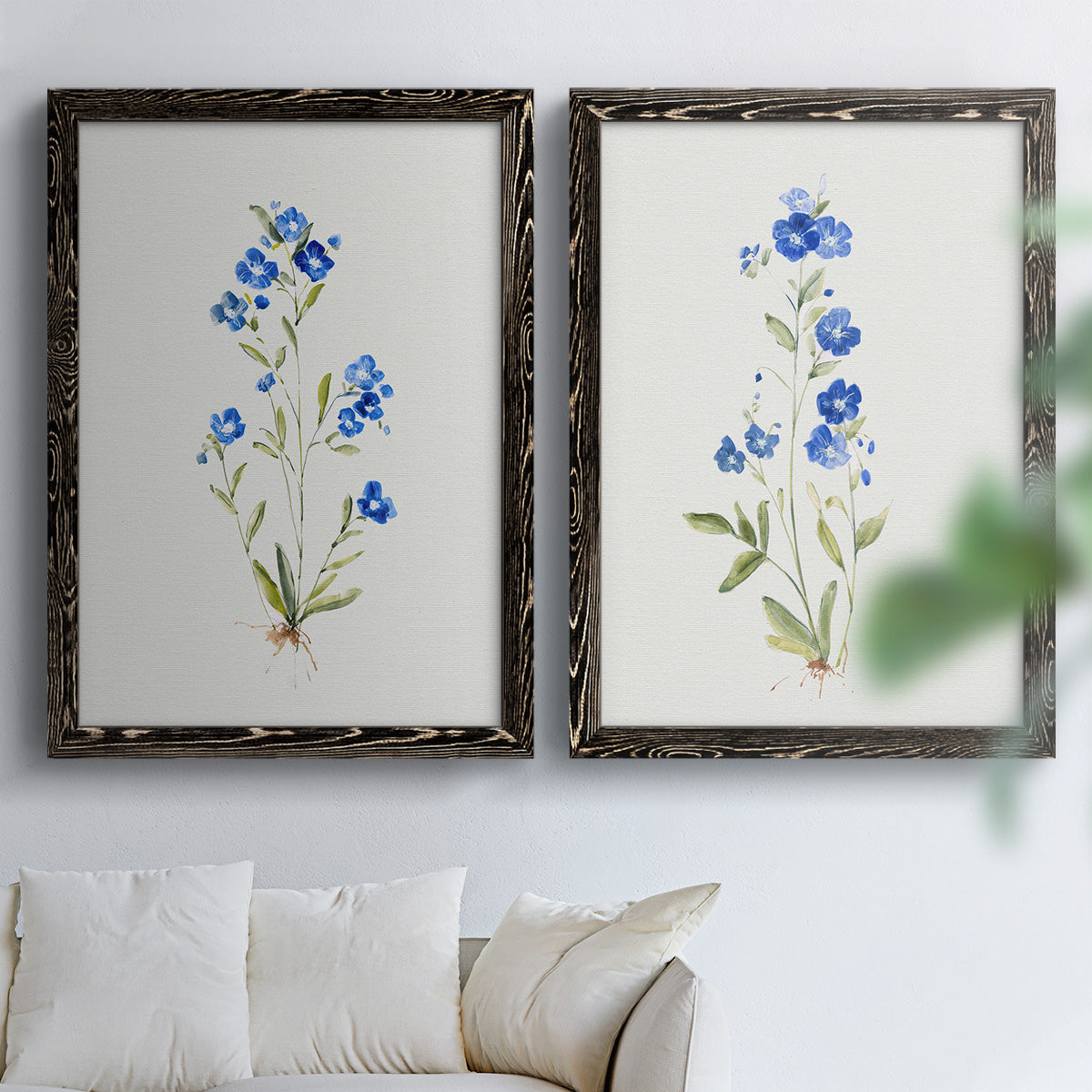 Petite Blue I - Premium Framed Canvas 2 Piece Set - Ready to Hang