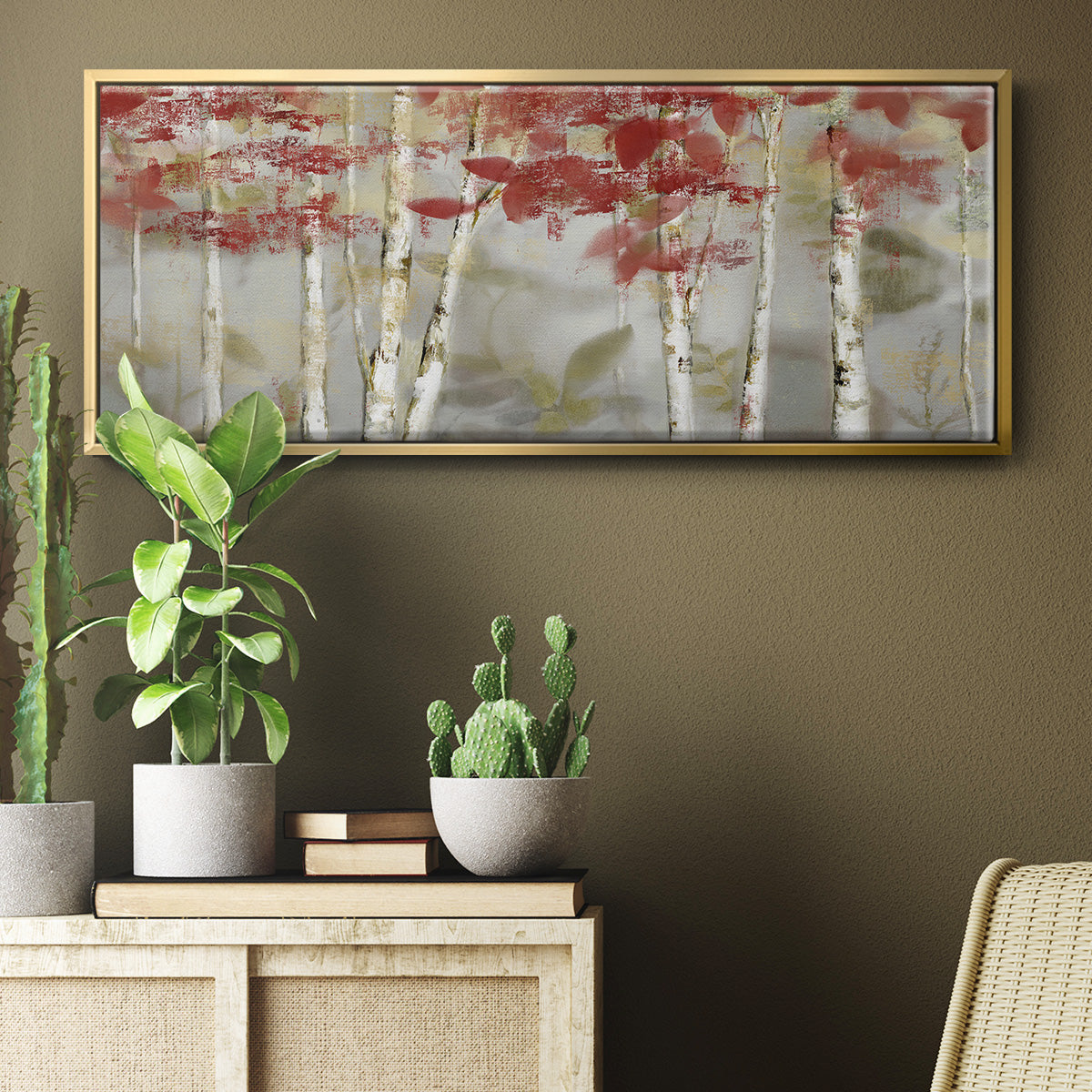 Autumn Forest - Floater Framed Canvas Print