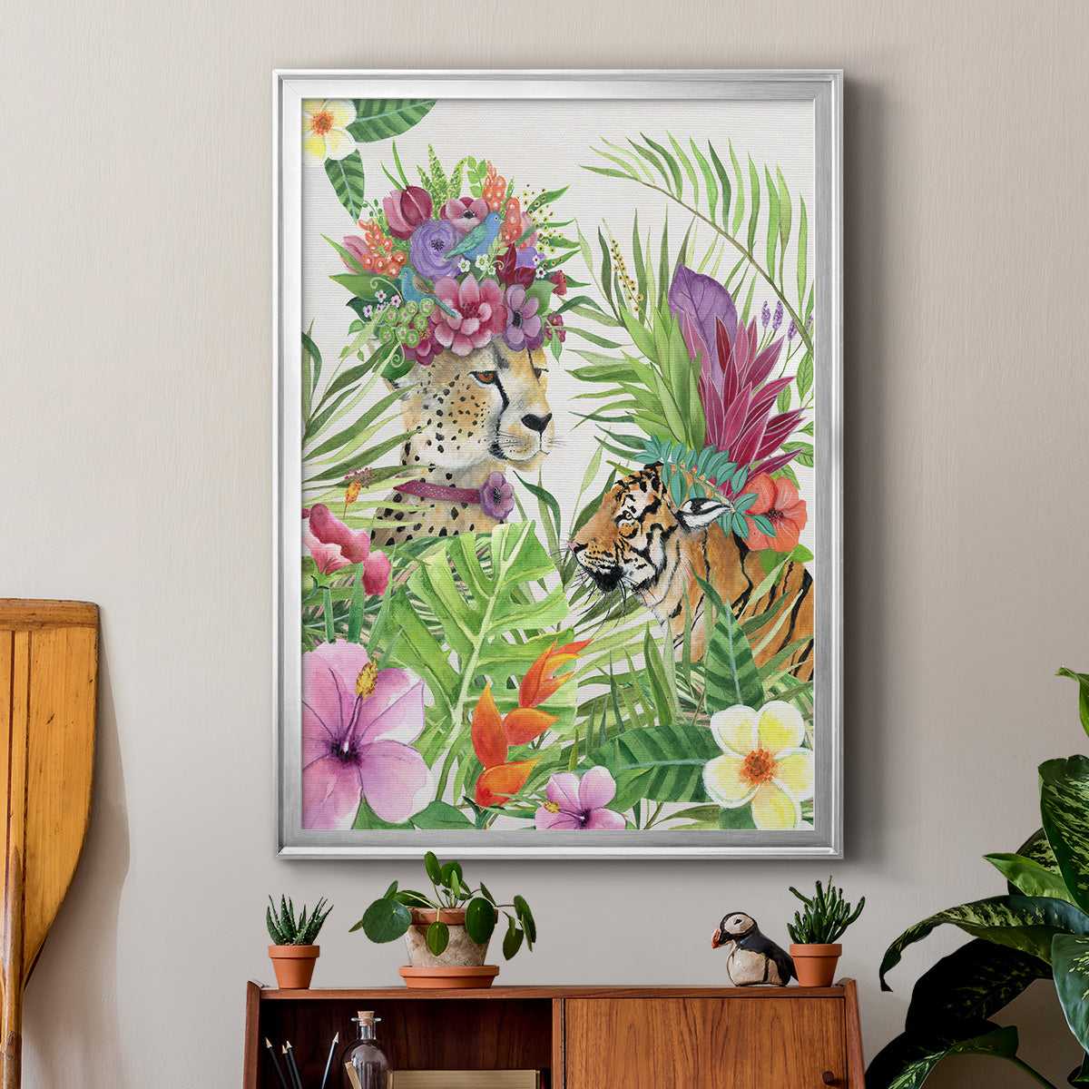 Jungle Royale I - Modern Framed Canvas Print