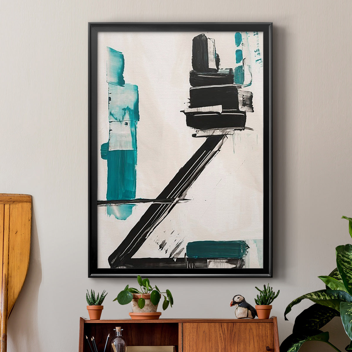 Geometry Notes IV - Modern Framed Canvas Print