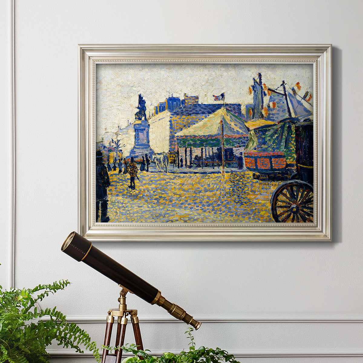 Place de Clichy - Ornate Framed Canvas Print