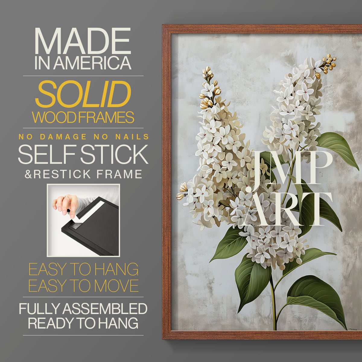 Floral Study Series LXXXVII - Restickable Framed Art Set
