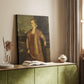 Canvas art print of a refined figure with smooth tones and simple background styled in a home decor setting.