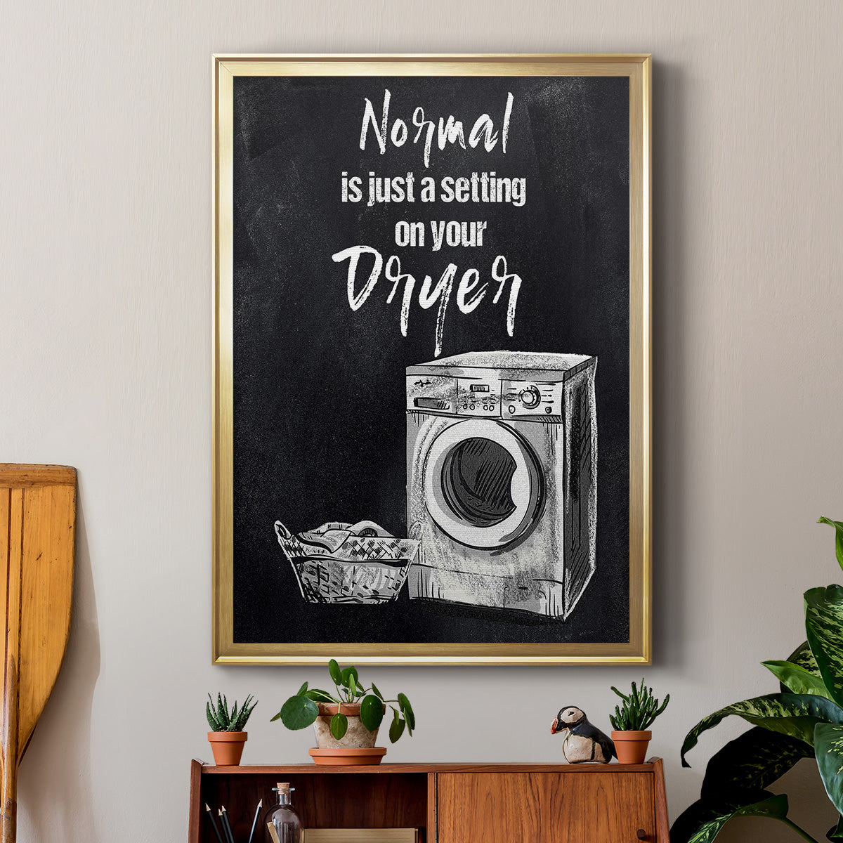 Normal Is Just A Setting - Modern Framed Canvas Print
