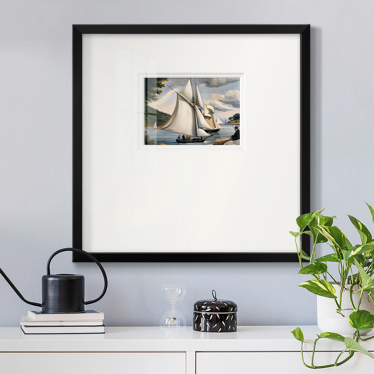 SaRiver Sail Premium Framed Print Double Matboard