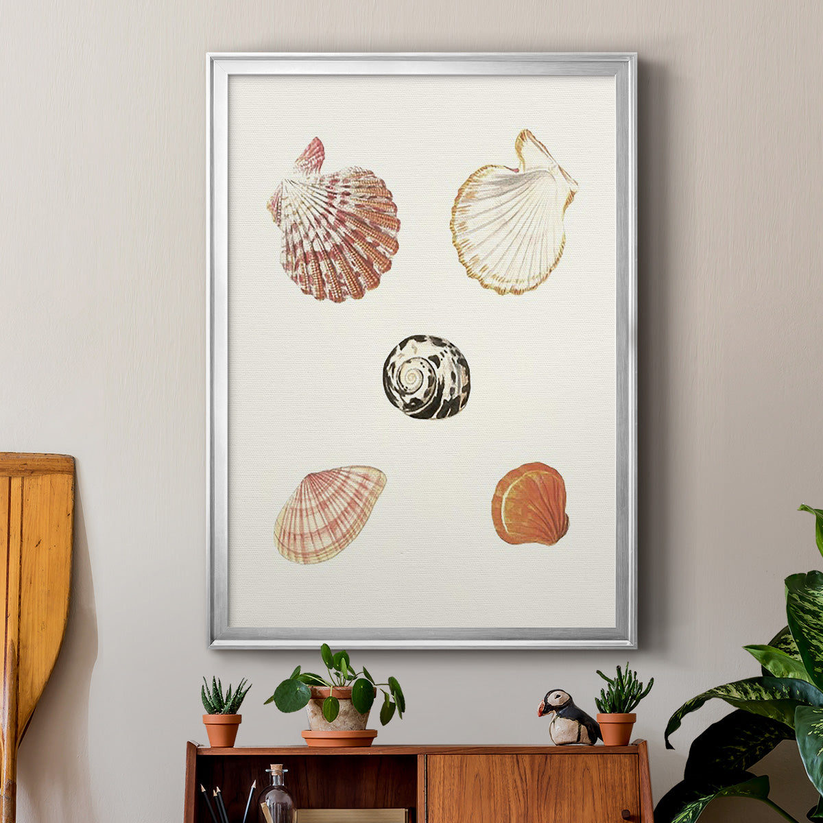Pastel Knorr Shells VIII - Modern Framed Canvas Print
