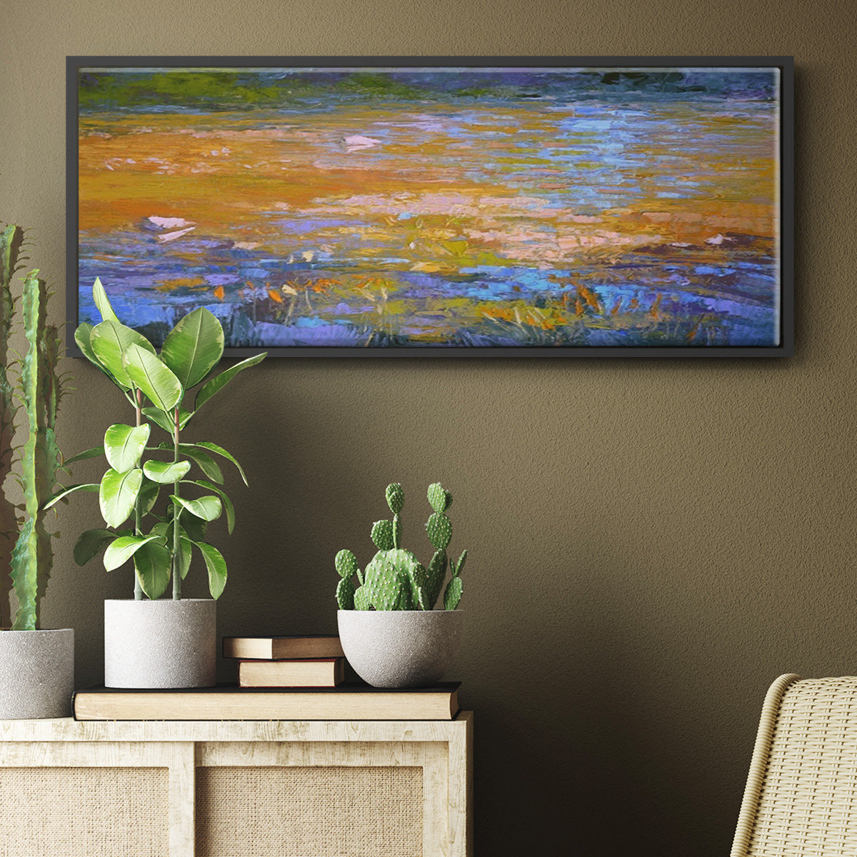 Indian Summer - Floater Framed Canvas Print