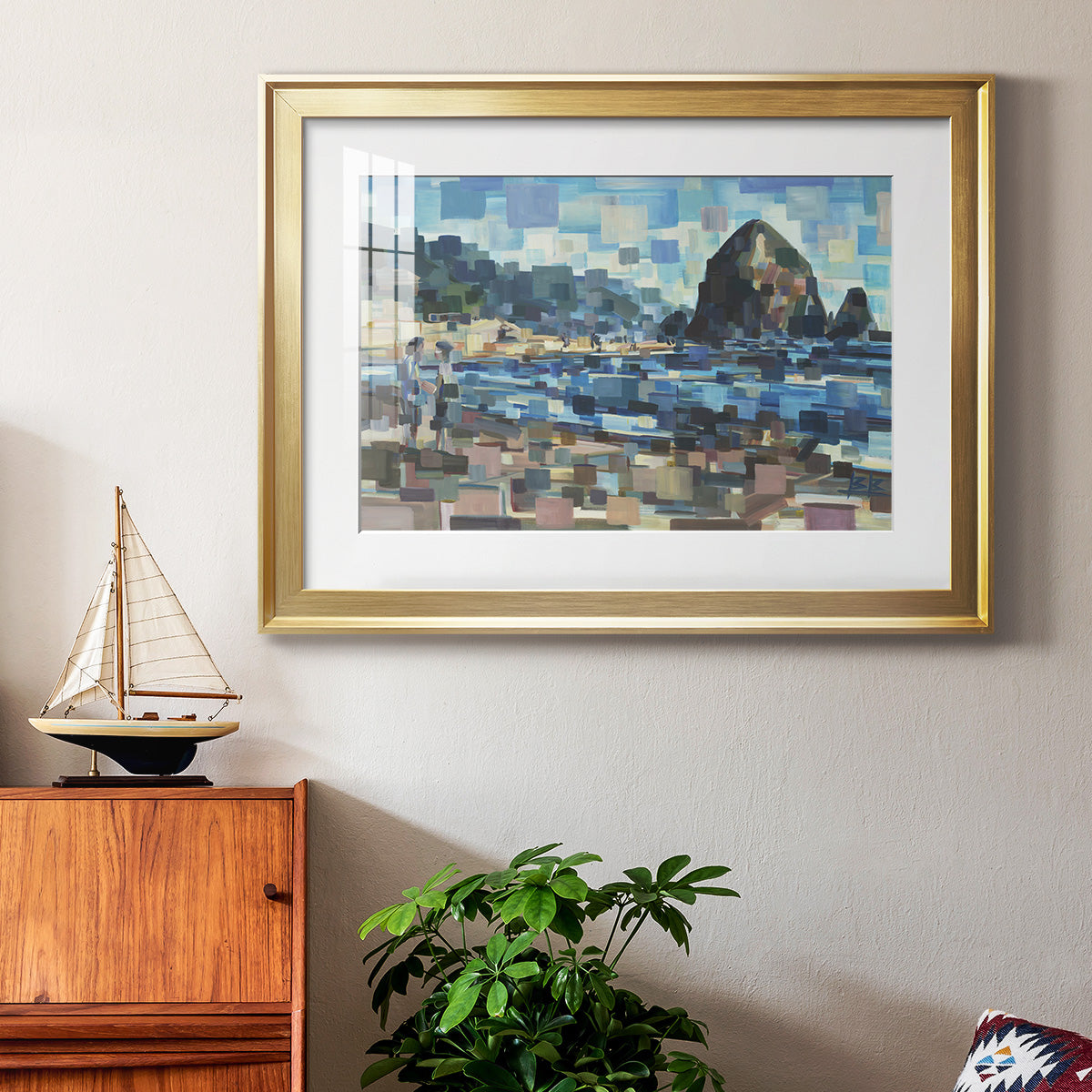 Evening in Cannon Beach - Modern Framed Art Print