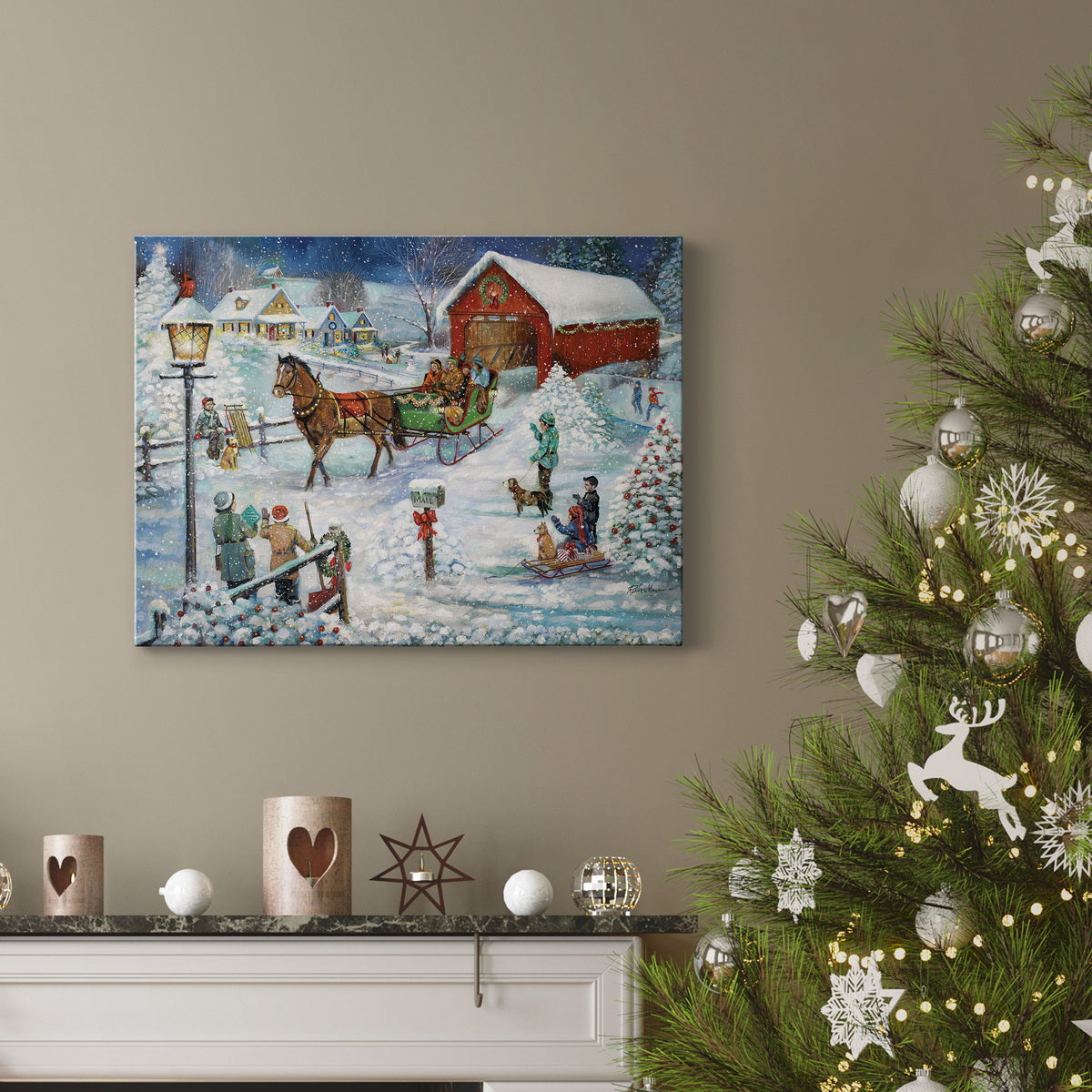 Sleigh Ride - Premium Gallery Wrapped Canvas  - Ready to Hang