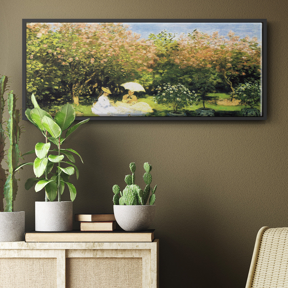 The Garden, 1872 - Floater Framed Canvas Print