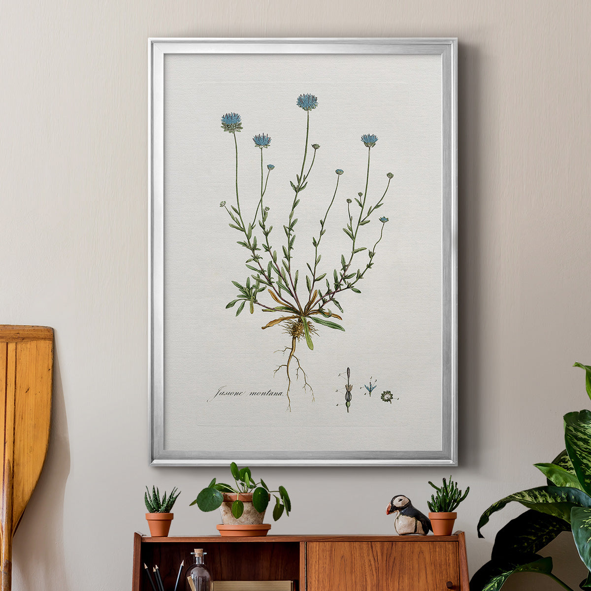 Bellflower Study - Modern Framed Canvas Print