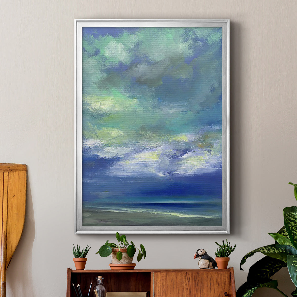 Island Midday - Modern Framed Canvas Print