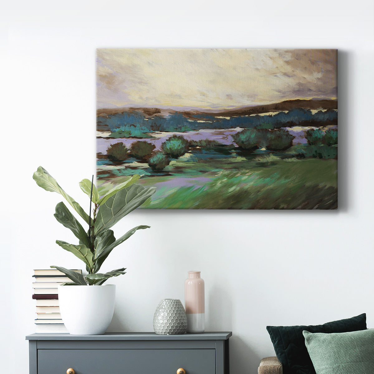 Sunny Desert Floor Premium Gallery Wrapped Canvas - Ready to Hang