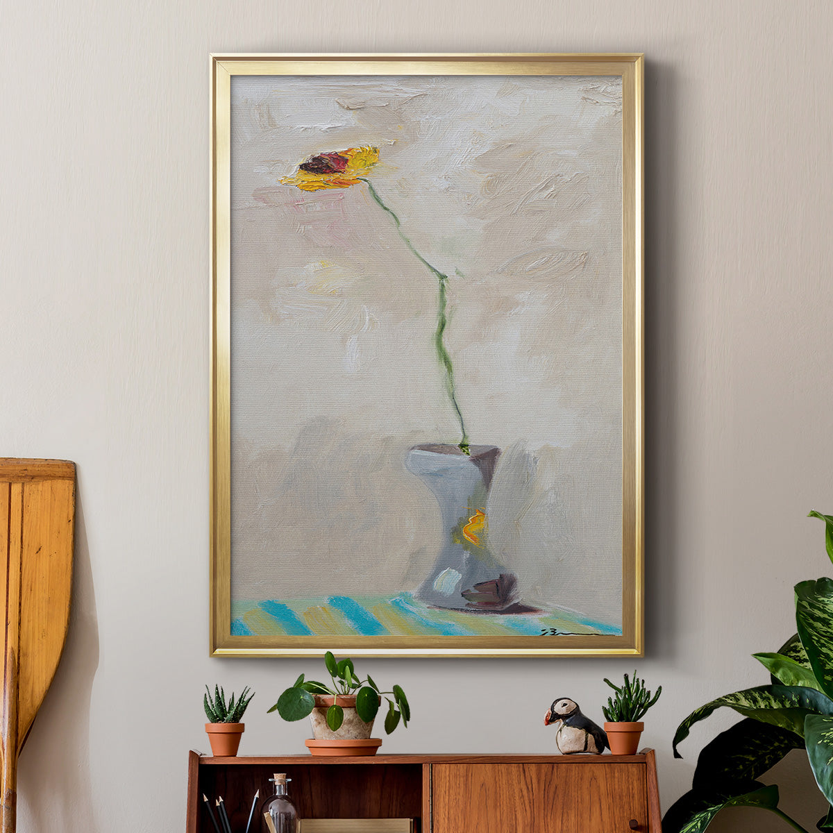 Single & Ready to Mingle - Modern Framed Canvas Print