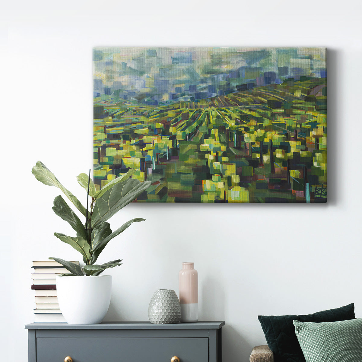 Yellow Grapevines Forever Premium Gallery Wrapped Canvas - Ready to Hang