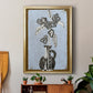 Graphic Flowers in Vase I - Modern Framed Canvas Print