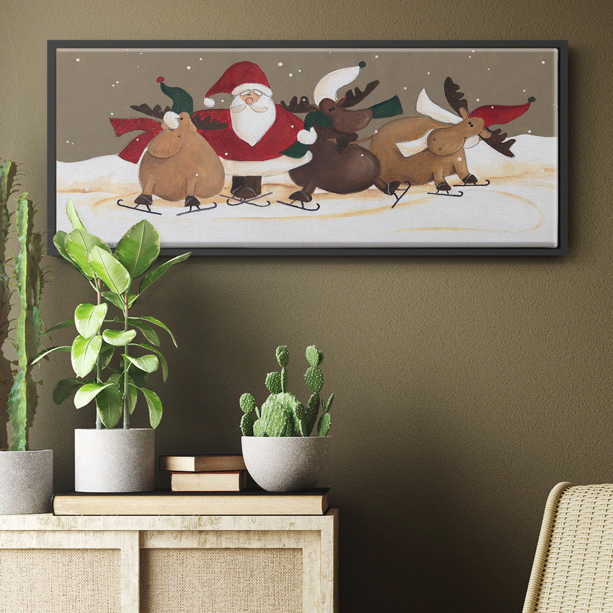 Skater Chorus Line - Floater Framed Canvas Print