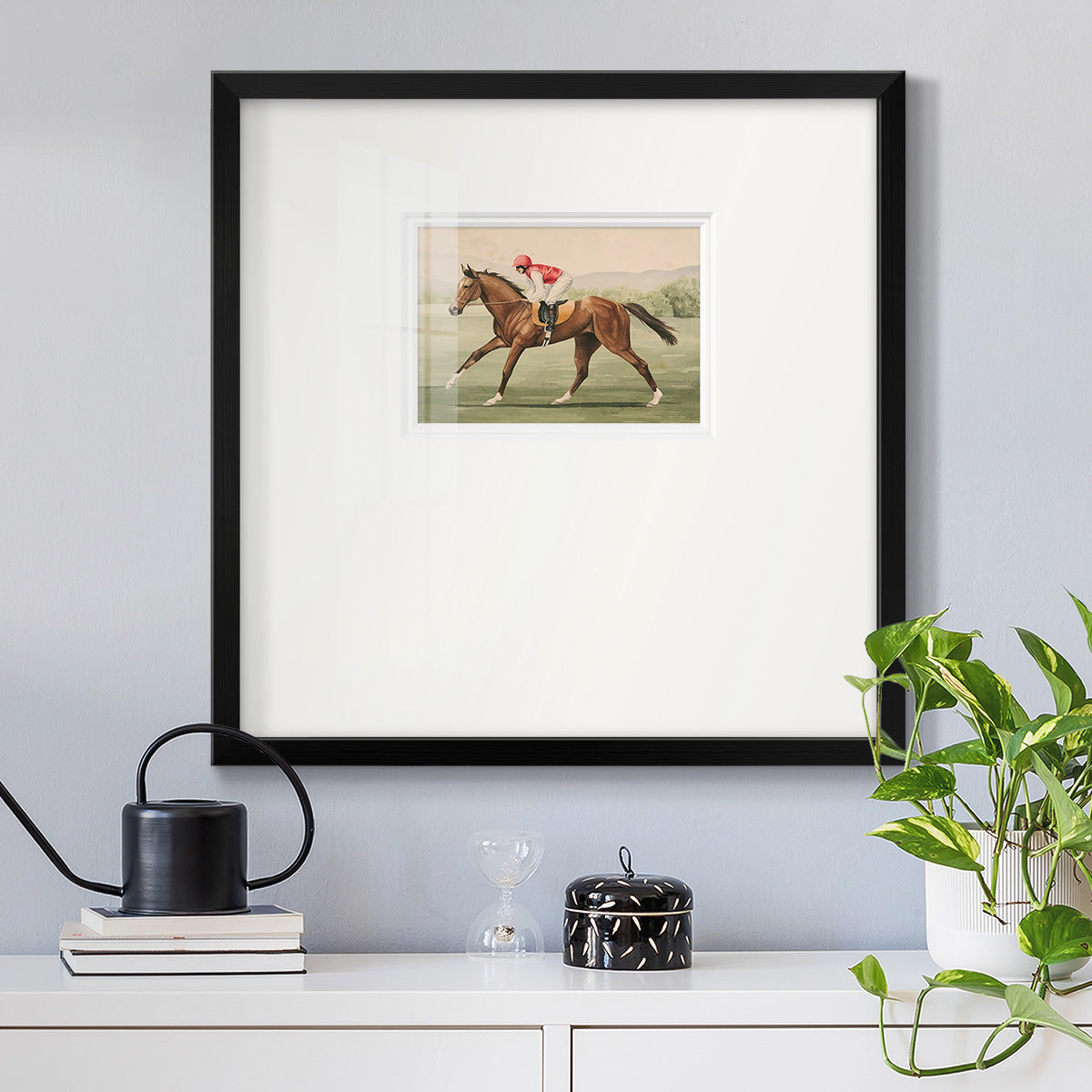 Vintage Equestrian I Premium Framed Print Double Matboard