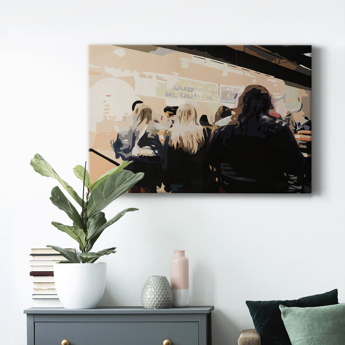 Late Night Queue Premium Gallery Wrapped Canvas - Ready to Hang