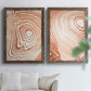 Wood Grain Suminagashi I - Premium Framed Canvas 2 Piece Set - Ready to Hang