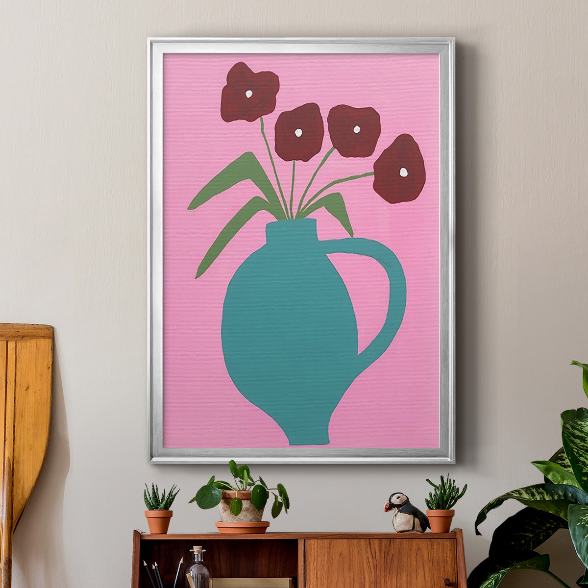 Modern Blooms IV - Modern Framed Canvas Print