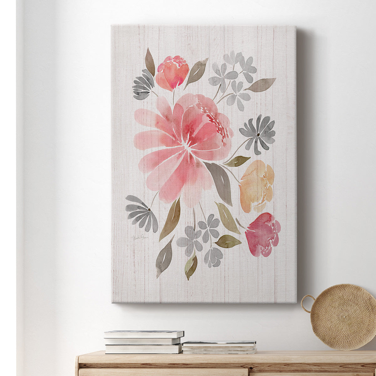 Loose Peonies I Premium Gallery Wrapped Canvas - Ready to Hang