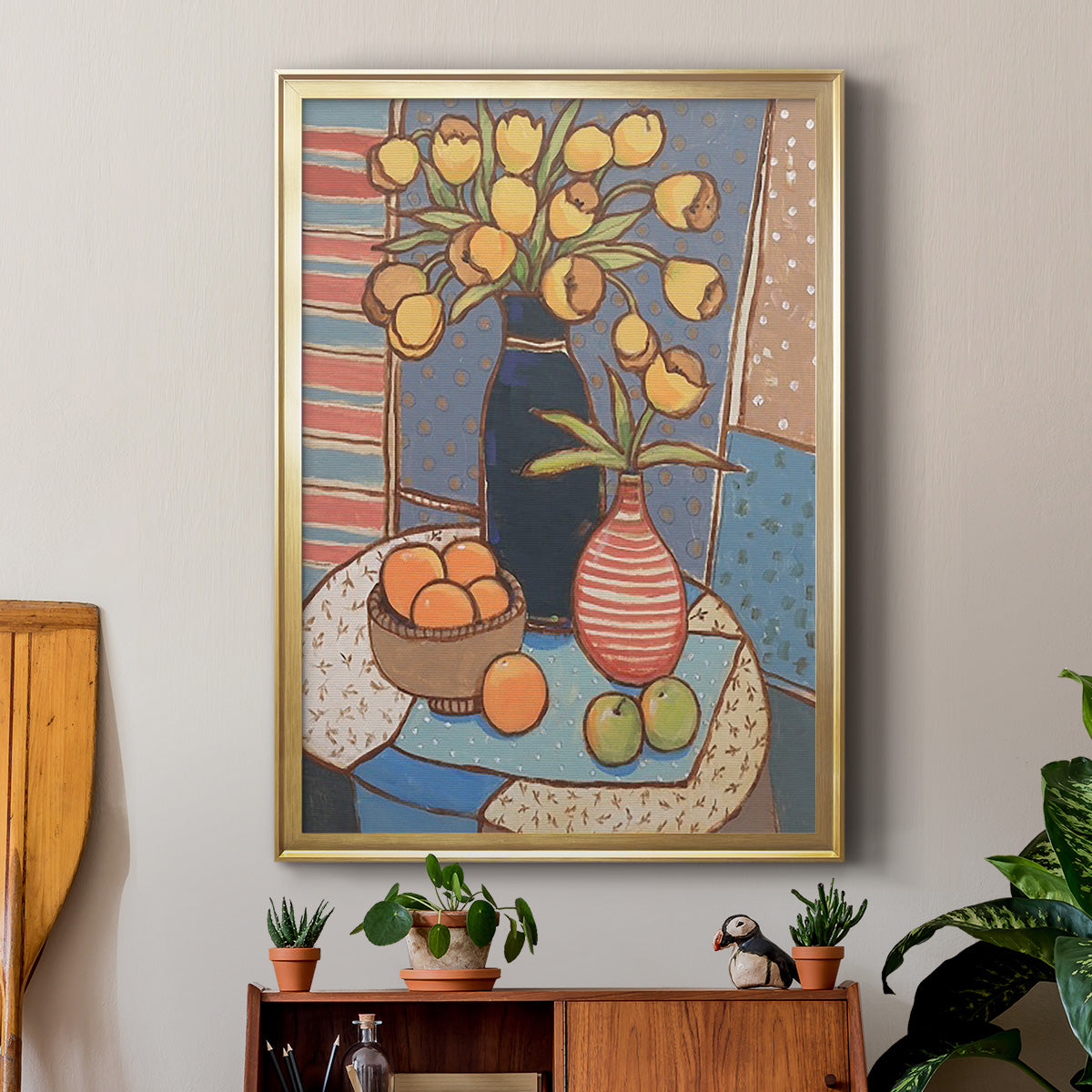 Table Still Life II - Modern Framed Canvas Print